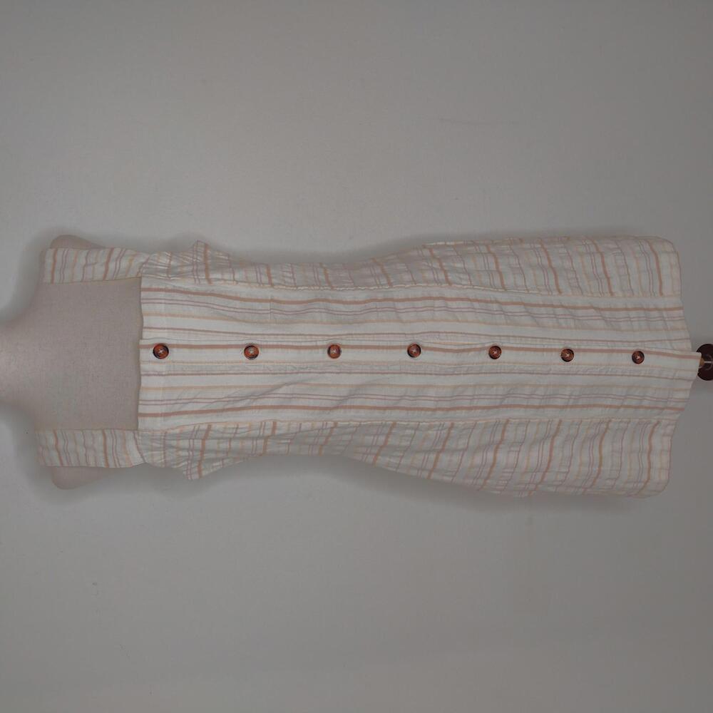 NWOT Roxy Women's White/Pink Striped Dress Size Large
